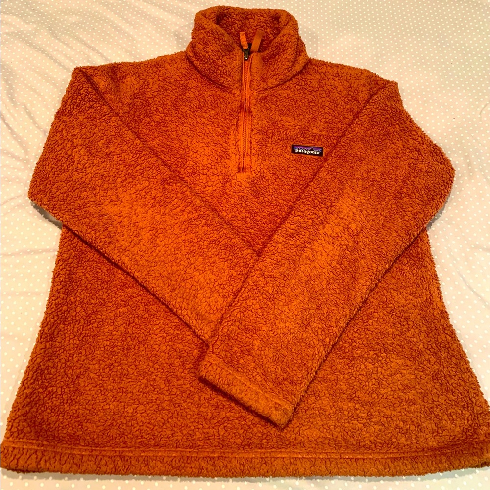 Rust Orange Half-Zip Patagonia Fleece